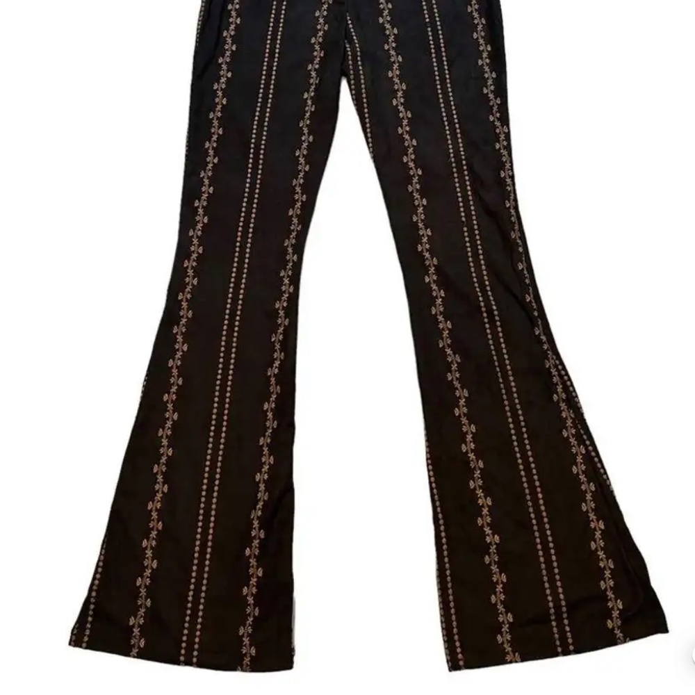 Altar'd State Embroidered flare elastic waist pants